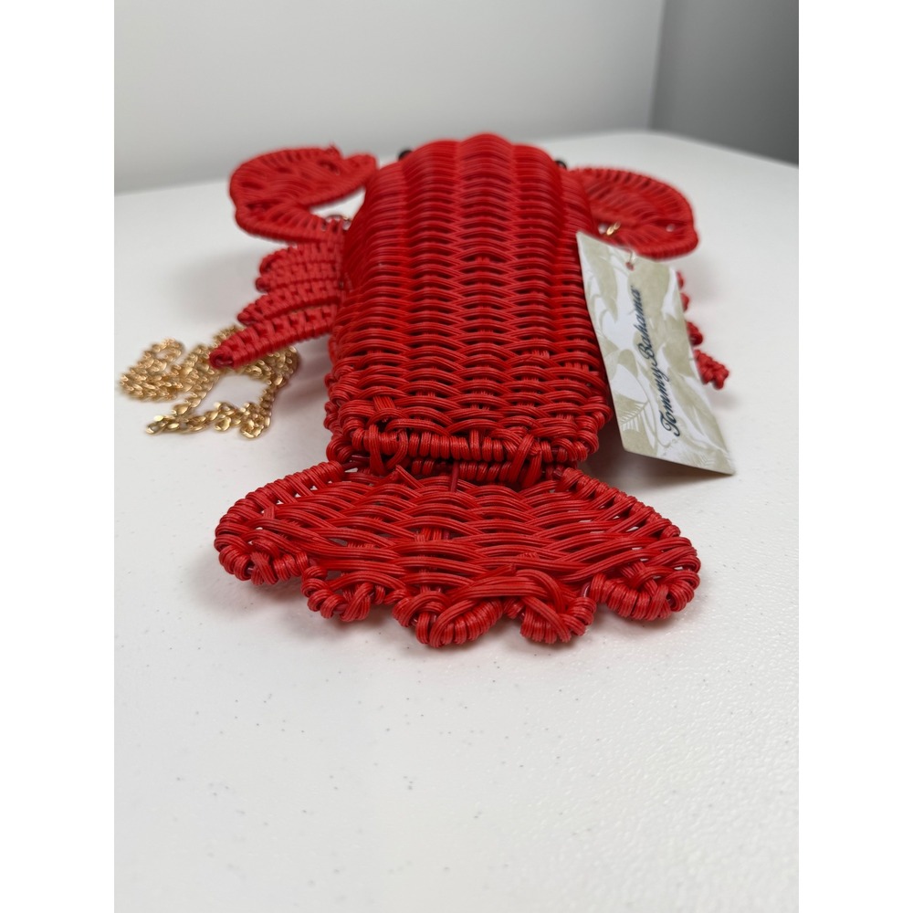 NWT Tommy Bahama Red Lobster Wicker Crossbody Bag Novelty Clutch Purse NEW Viral - Picture 11 of 11